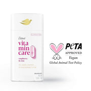 Dove VitaminCare+ Aluminum Free Deodorant Stick for 72H Odor Protection Raspberry & Rose Breathable Deodorant for Women 2....