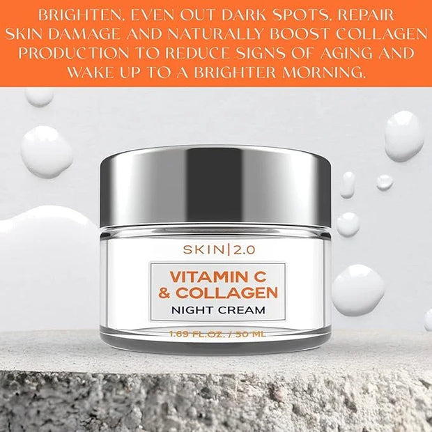 Korean Vitamin C & Collagen Face Moisturizer - Dermatologist Tested, Tightening- Anti-Aging, Clean Beauty, Cruelty-Free Sk...