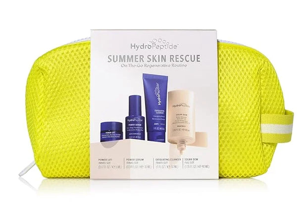 HydroPeptide Summer Skin on-the-Go Regenerative Routine & Travel Size Kit: Power Lift, Power Serum, Exfoliating Cleanser &...