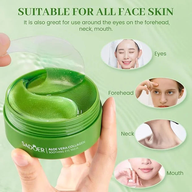 Under Eye Mask, 60 PCS Aloe Vera Under Eye Patches for Dark Circles, Eye Puffiness & Dark Circles Treatment,Under Eye Gel ...