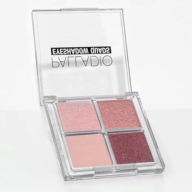 Palladio Eyeshadow Quads Velvety Pigmented Blendable Matte, Metallic & Shimmer Finishes, Creamy Formula, Four Way Quad Eye...