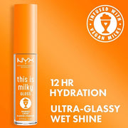 NYX PROFESSIONAL MAKEUP This Is Milky Gloss, Lip Gloss with 12 Hour Hydration, Vegan - Mango Lassi (Orange Cream) - Produc...