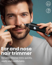 Ear & Nose Hair Trimmer with LED Display for Men Women,Painless USB Rechargeable Eyebrow & Facial & Nose Hair Trimmer Clip...