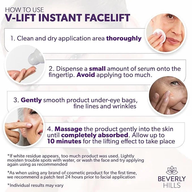 Beverly Hills V-Lift Instant Eye Lift and Eye Tuck Bee Venom Serum for Puffy Eyes, Dark Circles, Wrinkles, and Under Eye B...
