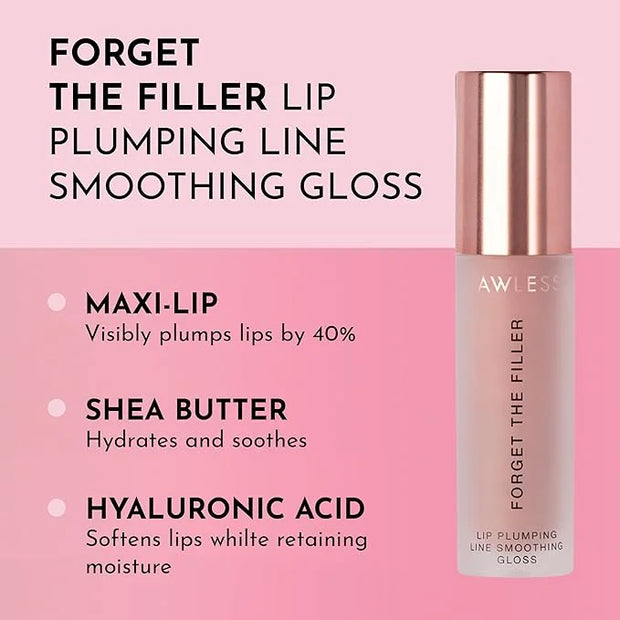 Women's Forget The Filler Lip Plumper Line Gloss, Nudie, Pink, 0.11 Fl Oz (Pack of 1) - Product Image