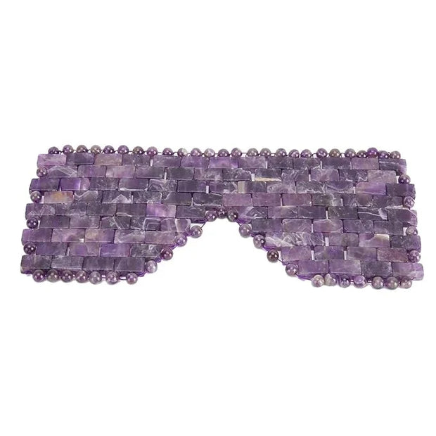 Jade Eye Mask, Jade Stones Agingproof Cooling Sleeping Eye Mask, Cold Eye Covers For Relief Eye Fatigue (Amethyst) - Produ...