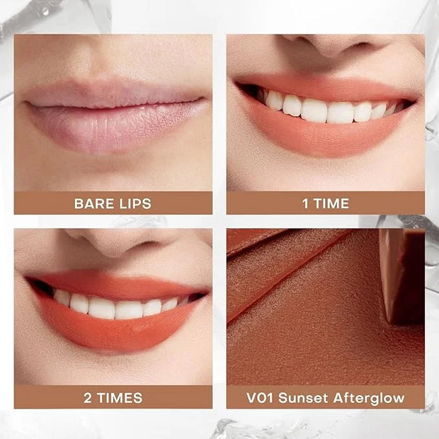 Mistine Makeup Velvet Lip Gloss Matte Lip Cream Liquid Lipstick Softening with Hyaluronic Acid Lip Tint, Non-Sticky Lightw...