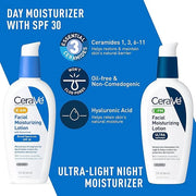 CeraVe Acne Skin Care Set, 5oz Acne Foaming Cream Cleanser + 1oz Resurfacing Retinol Serum + 2oz AM Facial Moisturizing Lo...