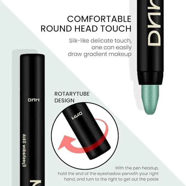Kaely 2Pcs Cream Eyeshadow Sticks Set for Eyes Waterproof,Blue Shimmer & Green Shimmer Matte Eye shadow Stick Pencil Pen B...