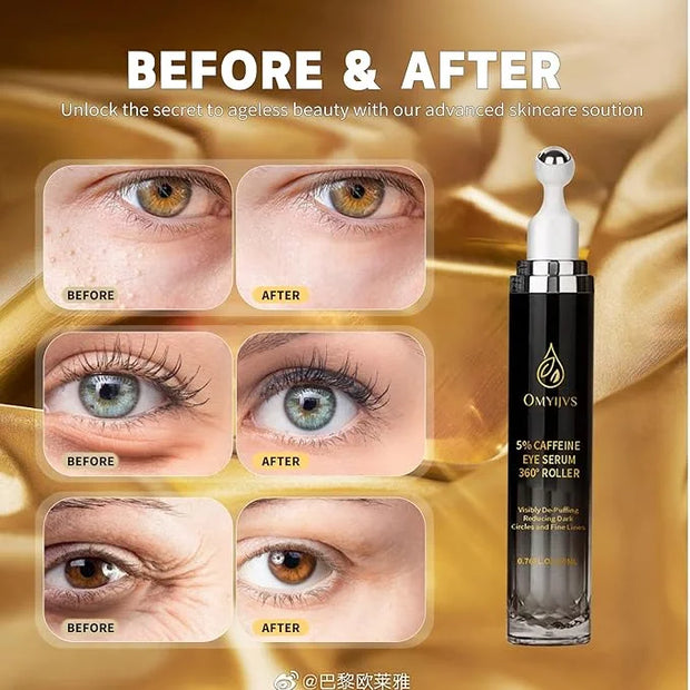 Caffeine Eye Cream, Under Eye Cream for Dark Circles and Puffiness, Eye Serum Anti-aging, Brightens, and Fine Lines, Eye C...