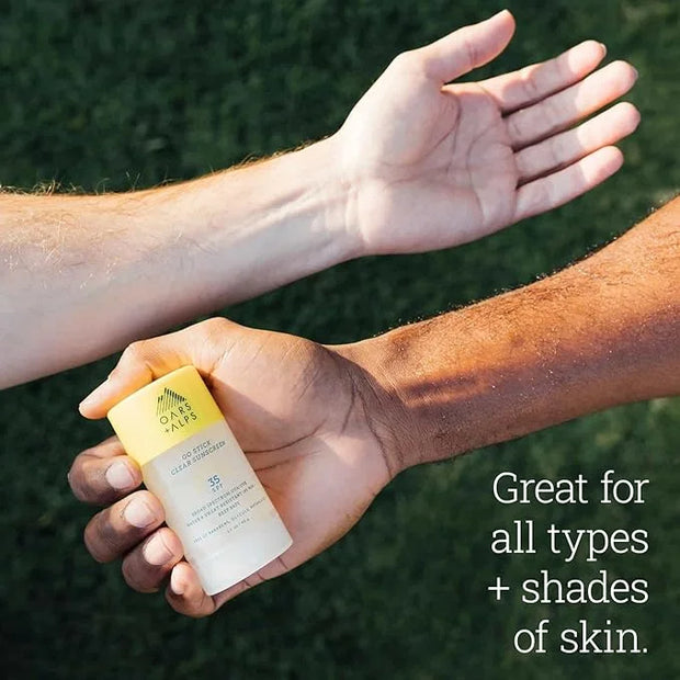 Oars + Alps Go Stick Clear SPF 35 Face Sunscreen, Skin Care Infused with Vitamin E and Antioxidants, Water and Sweat Resis...