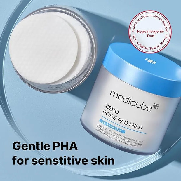 Medicube Zero Pore Pads Mild 2.0 (70 Pads) - Gentle Calming Toner Pads for Exfoliation, Minimizing Pores, and Blackhead Re...