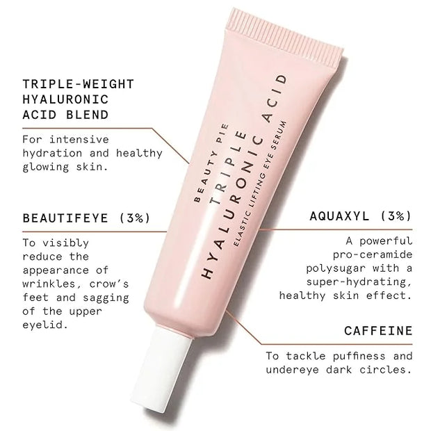 Beauty Pie Triple Hyaluronic Acid Elastic Lifting Eye Serum To Tackle Dark Circles, Puffiness & Fine Lines - Product Image