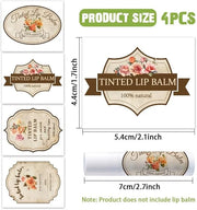 OLYCRAFT 100Pcs Self-Adhesive Lip Balm Tag Wrapping
