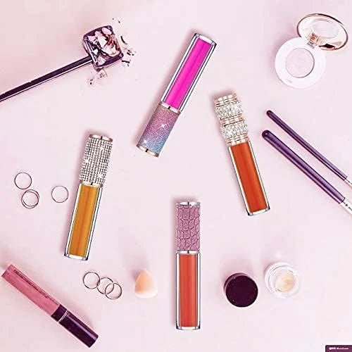 AMORIX 72pcs 5ml Diamond Lip Gloss Tubes with Wand Lipgloss Tubes Bulk Empty Rhinestone Lip Gloss Containers Bottles Cryst...