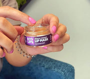 Eco Lips Vanilla Bean Lip Sugar Scrub & Blackberry Intensive Overnight Lip Repair Mask Duo - 100% Organic Lip Care Treatme...