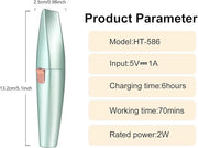 Hatteker Eyebrow Facial Trimmer, 2 in1 Rechargeable Hair Removal and Eyebrow Shaver - Face Lips Body Painless Razor with B...