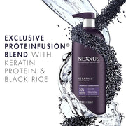 Nexxus Keraphix Shampoo and Conditioner - Damaged Hair Treatment System with Keratin Protein and Black Rice, 2 Count & 3 R...