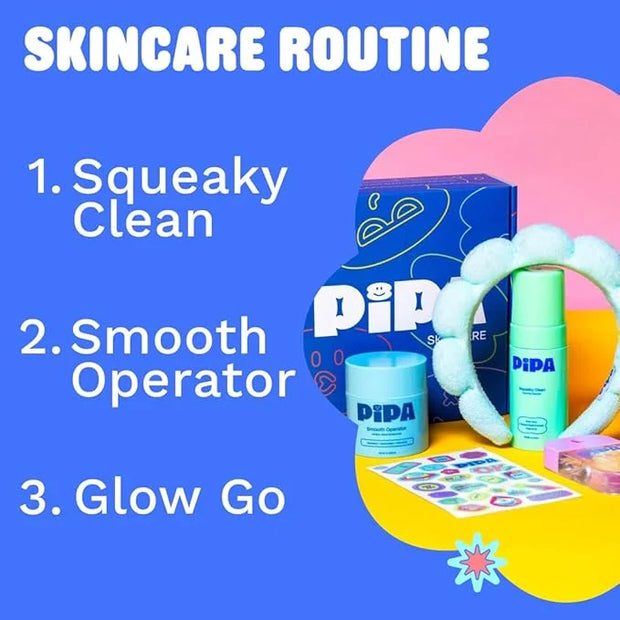 Skincare Start Young Bundle Gift Set | 3-Step Gentle Skin Care Routine for Tweens | Alcohol-Free & Safe | Includes Squeaky...
