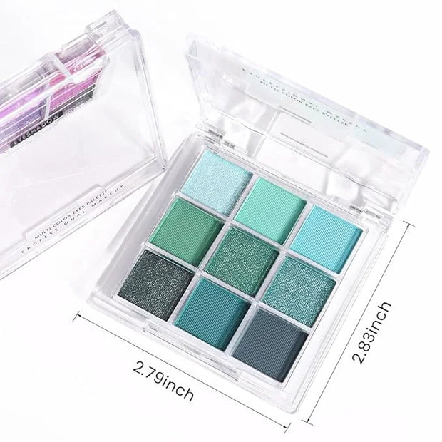 9Colors Green Avocado Color Colorful Bright Eyeshadow Palette Makeup,Highly Pigmented Matte Sparkle Eye Shadow Palette Lon...