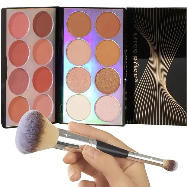 Blusher Contour Highlighter Makeup Palette, 16 Color All-in-One