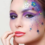 Purple & Blue Eyeshadow - 16 Color Glitter & Matte Eyeshadow Palette, Korean Makeup, Waterproof & Bright Colours - Product...