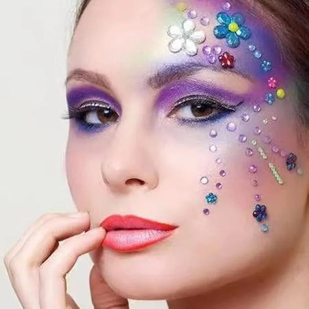 Purple & Blue Eyeshadow - 16 Color Glitter & Matte Eyeshadow Palette, Korean Makeup, Waterproof & Bright Colours - Product...