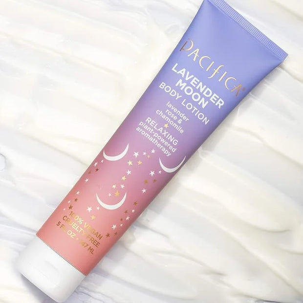 Pacifica Lavender Moon Body Lotion – Relaxing Lavender & Rose Scented Moisturizer w/Chamomile & Vitamin E, Calming Aromath...