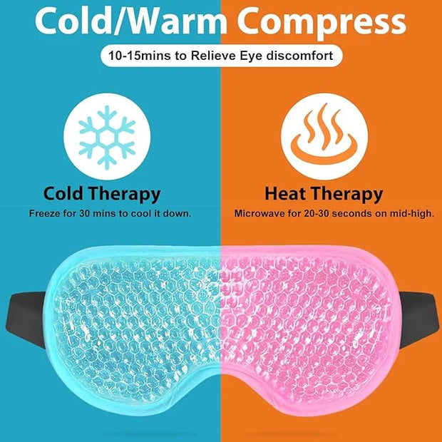 BeeVines Gel Eye Mask, 2 Pack Cooling Ice Masks for Puffy Eyes for Men & Women, Cold & Warm Compress for Post Surgery, Puf...