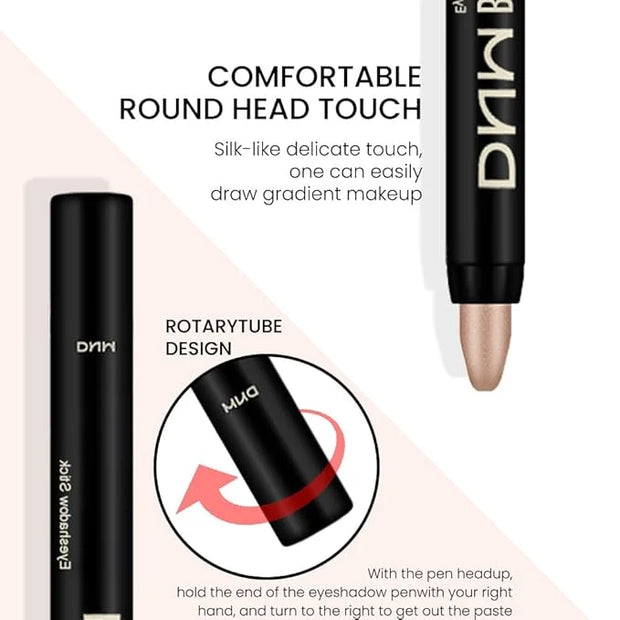 evpct 2Pcs Cream Eyeshadow Sticks Set for Eyes Pearl White & Mocha Beige Shimmer Eye Crayon Shadow Brightener Stick Pencil...