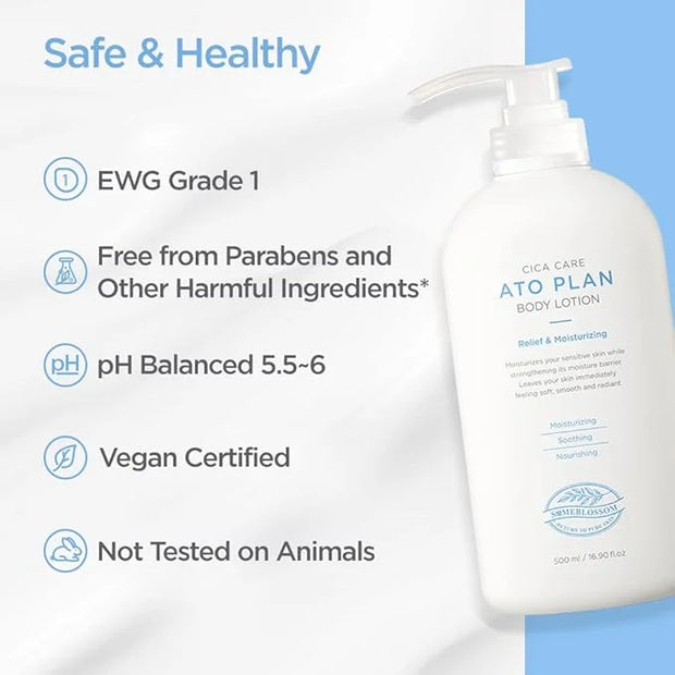 Body Lotion 17 Fl oz. | Soothing & Moisturizing Vegan Unscented for Dry skin with Cica & Ceramide, Hypoallergenic | Korean...