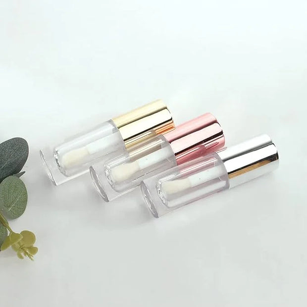 COSIDEA 14pcs Empty 6ml big doe foot wand Chunky lip gloss tubes for DIY lipgloss,Pink round lipgloss containers tubes wit...