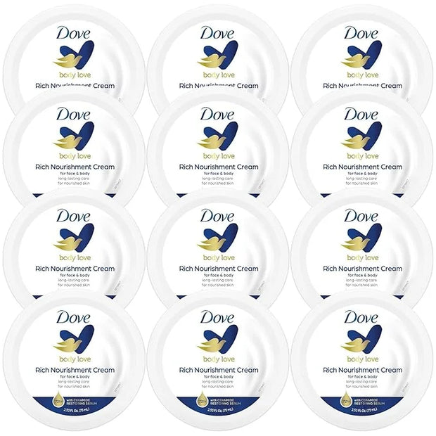 Dove Body Love Rich Nourishment Cream, Face, Hand & Body Lotion for Extremely Dry Skin, Fast-Absorbing 72-Hour Moisturizin...