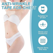 4 Pcs Chest Silicone Anti Wrinkle Pads Reusable,Anti-Wrinkle Patches for Side Sleeping - Product Image
