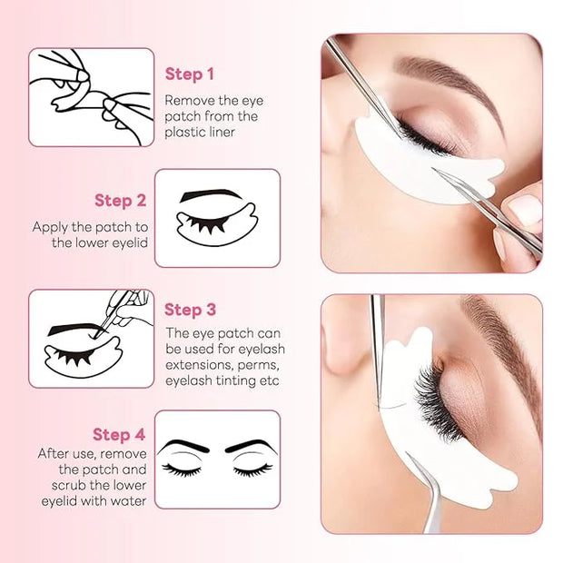 50 Pairs Under Eye Patches,Eye Pads Lash Extensions Lint Free, Eyelash Extension Patches Add Aloe Vera Hydrogel Lash Pad -...