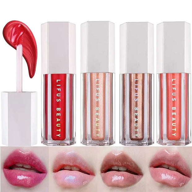 Lip Gloss,Hydrating Lip Oil Tinted Set | Long Lasting | Non-Sticky | High Shine for Plumper Looking Lips,Moisturizing Lip ...