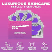 Eye Patches for Dark Circles and Puffiness, Under Eye Mask with Hyaluronic Acid and Kakadu Plum, Vegan and Cruelty-Free Un...