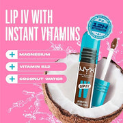 NYX PROFESSIONAL MAKEUP Lip IV Hydrating Glossy Lip Stain with 12HR Hydration - Splash N Spice (Brown) - Product Image