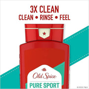 Old Spice Refreshing Body Wash for Men, High Endurance, 3X Defense, 24/7 Shower Fresh with Long Lasting Scent, Pure Sport ...