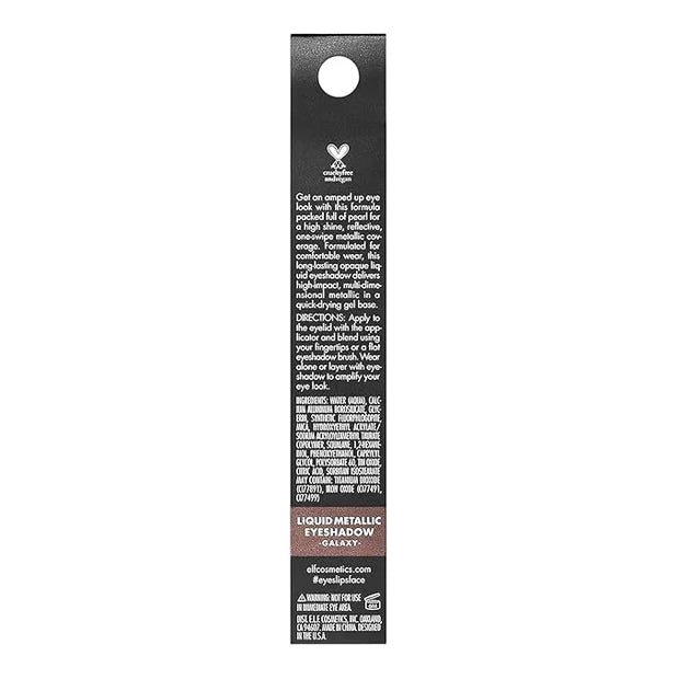 e.l.f. Liquid Metallic Eyeshadow, Quick-Drying, Long-Lasting, Gel-Based Formula For One-Swipe Pigmented Coverage, Vegan & ...