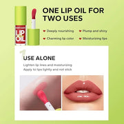 Beauty Glazed Big Brush Head Lip Oil, Ultra-Hydrating & Nourishing, Smooth Glossy Finish Lip Glow Oil, Shiny and Vegan Tin...