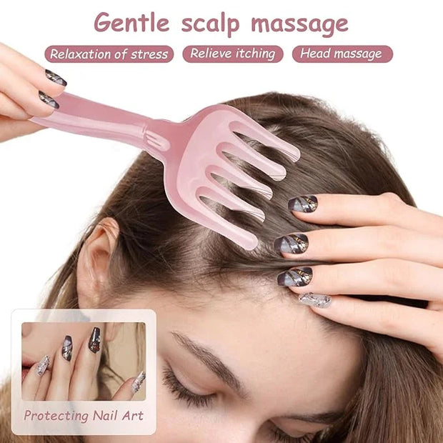 gemshan 3Pcs Jade Eye Mask and Scalp Massager Set Green Jade Stone Eye Mask Puffiness Esthetician Supplies Resin Gua Sha C...
