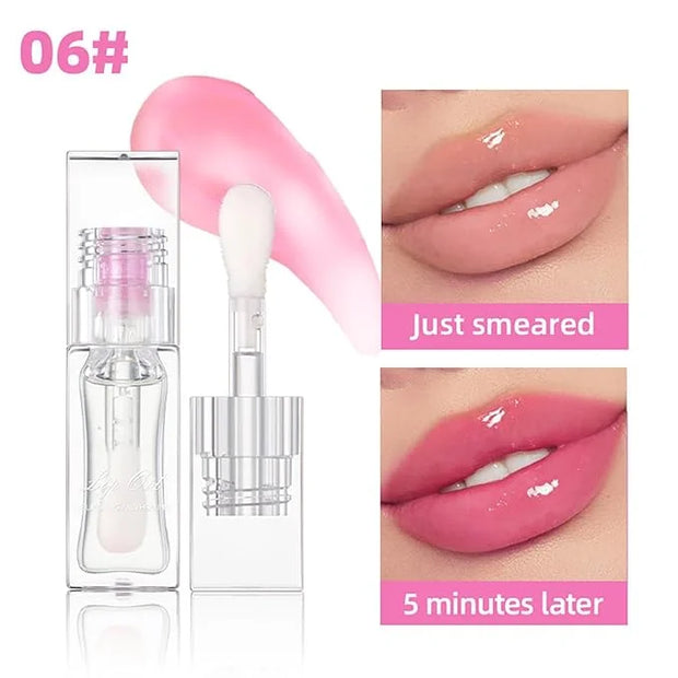 Magic Color Changing Lip Oil Ph, Glitter Lip Gloss, Upgraded Big Brush Head Moisturizing Lip Oil Long Lasting Nourishing L...