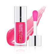 Plumping Lip Oil Lip Glow Oil Lip Gloss Oil Lip Stain Long Lasting Hydrating Non-sticky Big Brush Head Glitter Shine Clear...
