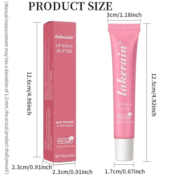 Tinted Lip Butter Balm - Tinted Moisture Gel Lip Gloss | Hydrating Glow Tinted Lip Care | Tinted Lip Stain (Pink sugar, 06...