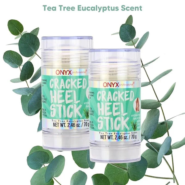 Onyx Professional Cracked Heel Repair Balm Stick for Dry Cracked Feet Treatment, Tea Tree Scent, 2 pack - Moisturizing Foo...