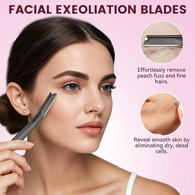 Eyebrow Razor with 12 Blades, Face Razors for Women and Men,Dermaplane Razor for Women Face, Facial Hair Removal for & Eye...