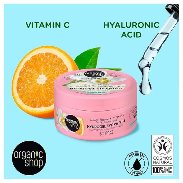 Hyaluronic Acid & Vitamin C Hydrogel Eye Patches for Dark Circles, Anti Puffiness, Deep Hydration, Fight Wrinkles & Fine L...