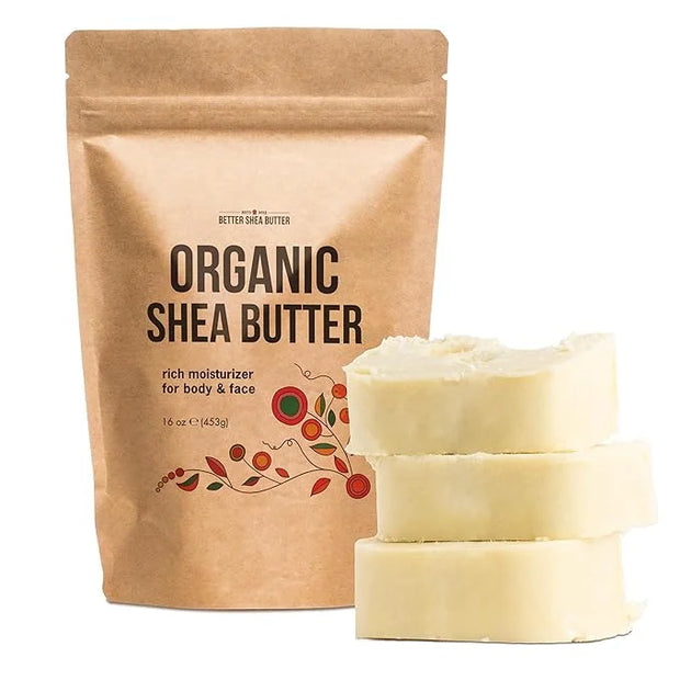Organic Shea Butter Raw Unrefined | Pure African Shea Butter for Hair & Dry Skin | Natural Face Moisturizer | Body Butter ...