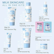 Milk Skincare Kit, Skin Care Kit Hydrating Skin, Facial Skin Care Routine Kit for Women/Girls, Face Skin Care Set Improves...